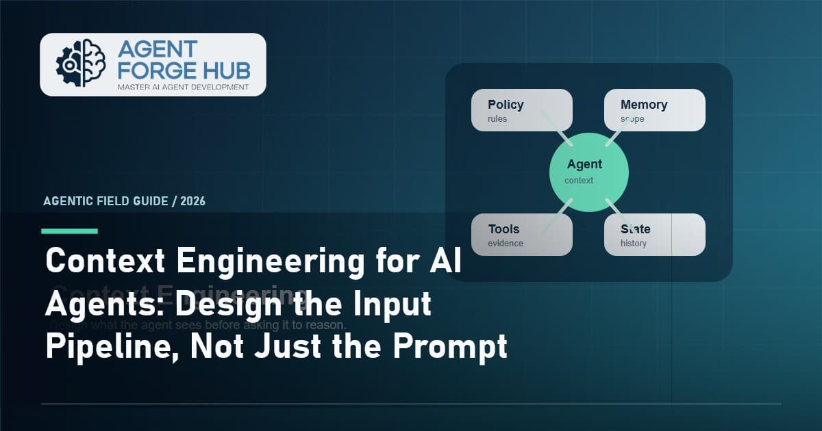 Context Engineering for AI Agents: Design the Input Pipeline, Not Just the Prompt