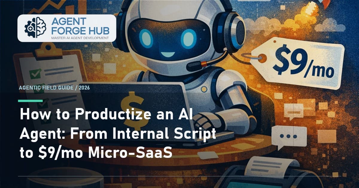 How to Productize an AI Agent: From Internal Script to $9/mo Micro-SaaS