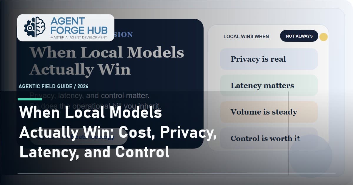 When Local Models Actually Win: Cost, Privacy, Latency, and Control