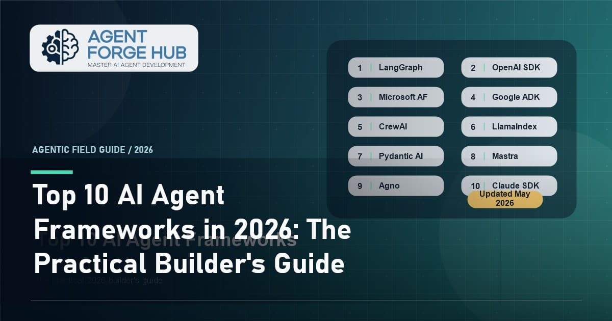 Top 10 AI Agent Frameworks in 2026: The Practical Builder's Guide