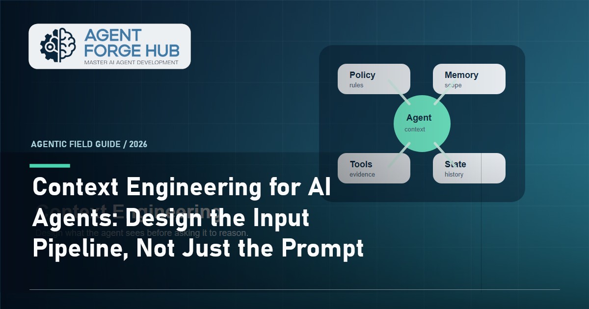 Context Engineering for AI Agents: Design the Input Pipeline, Not Just the Prompt