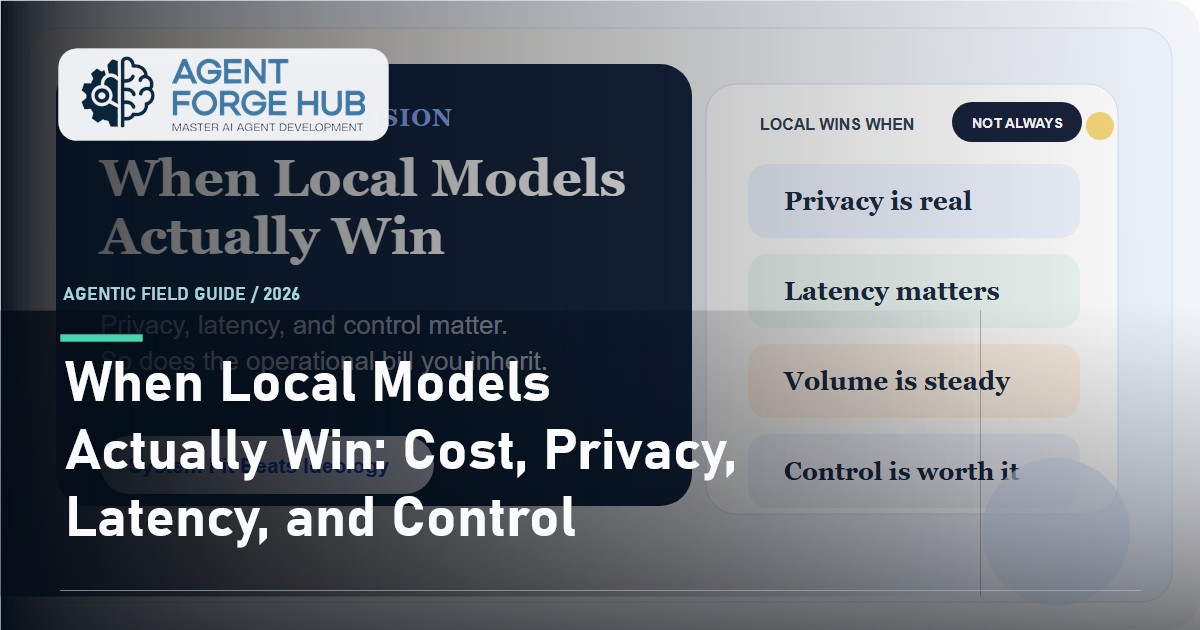 When Local Models Actually Win: Cost, Privacy, Latency, and Control